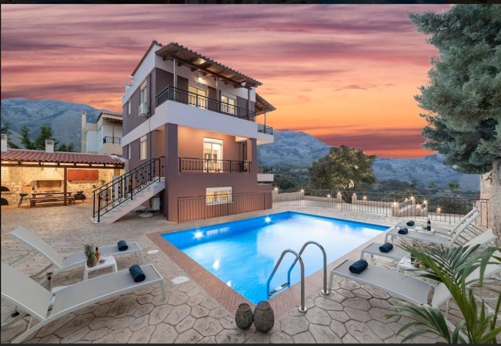 Villa Kermes Heated Pool Kournás Екстериор снимка